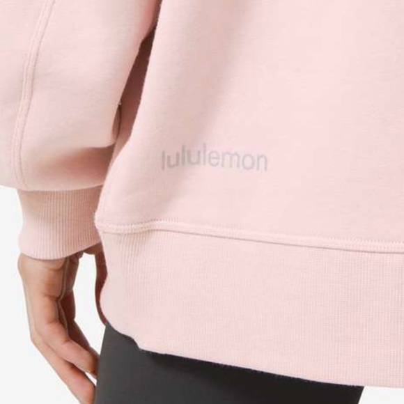 Lululemon Perfectly Oversized Crewneck Sweatshirt Pink Size 2 - Picture 3 of 7